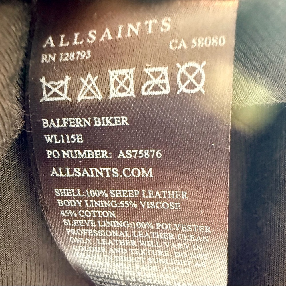 AllSaints Balfern Leather Biker Jacket - Picture 4 of 10